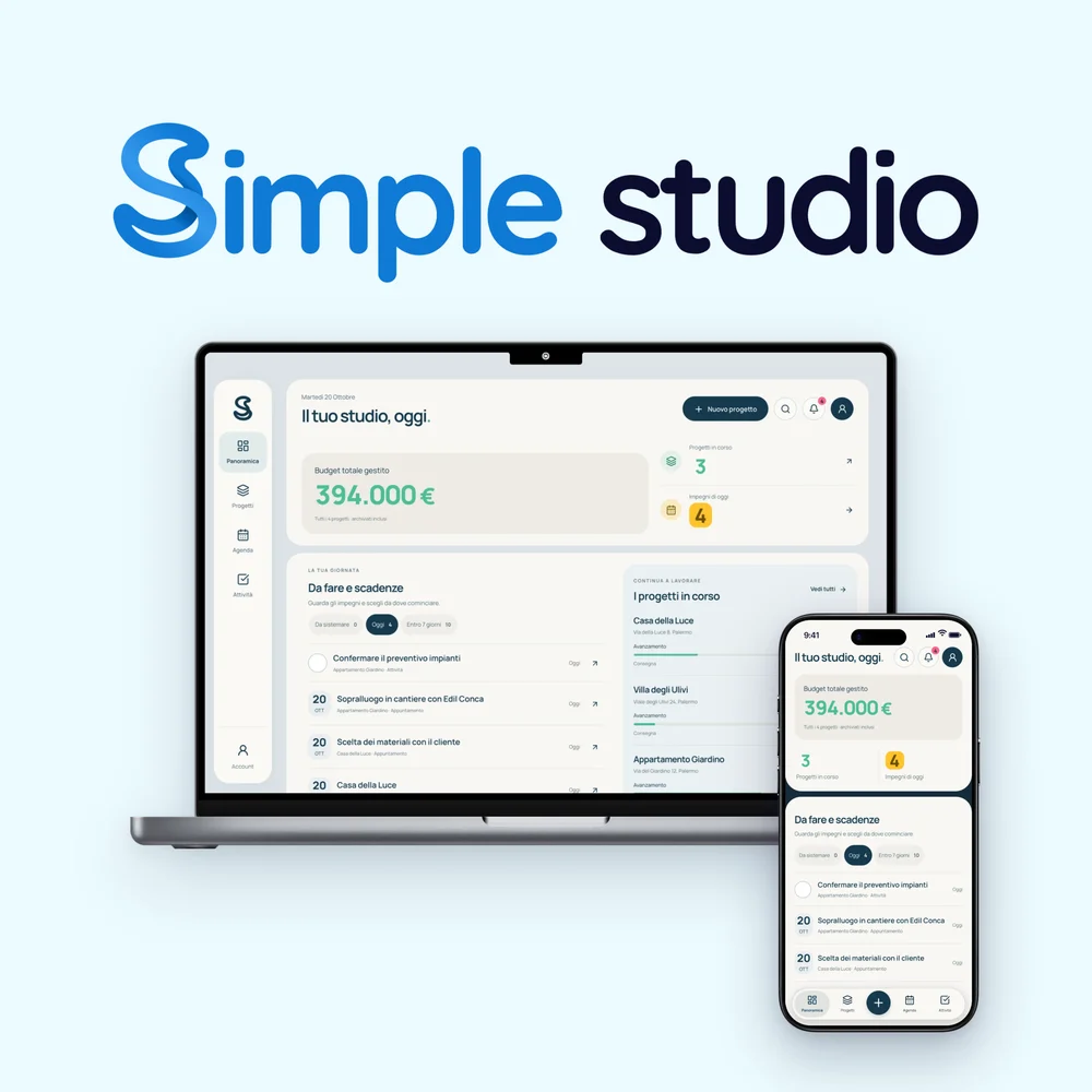 Simple Studio su MacBook e iPhone: la panoramica dello studio